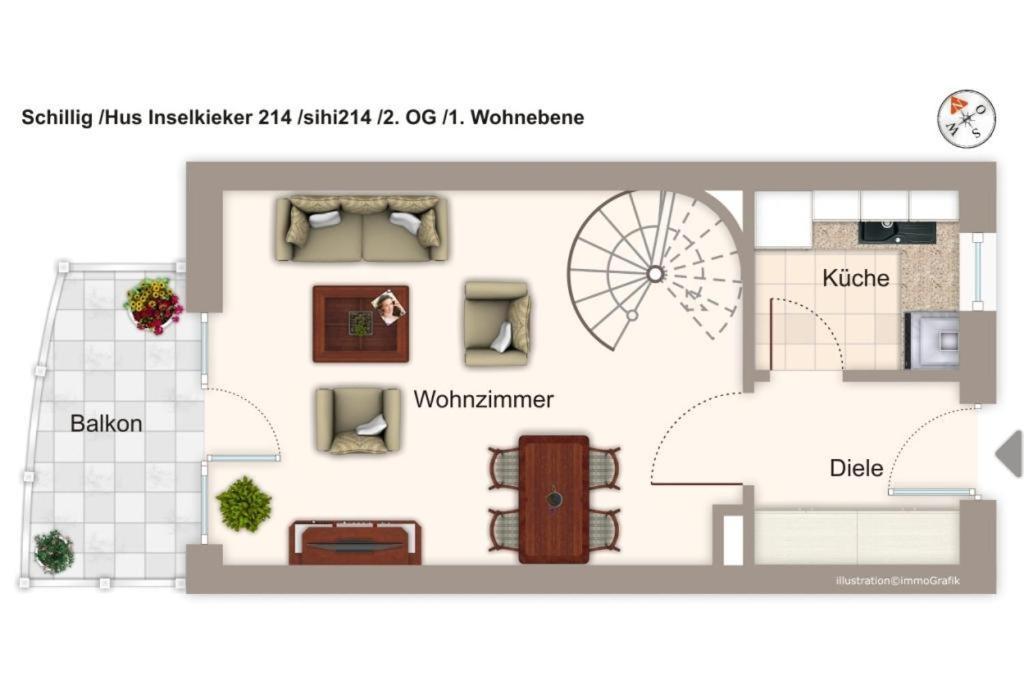 Апартаменты Hus Inselkieker Hus Inselkieker 214 Шиллиг Экстерьер фото